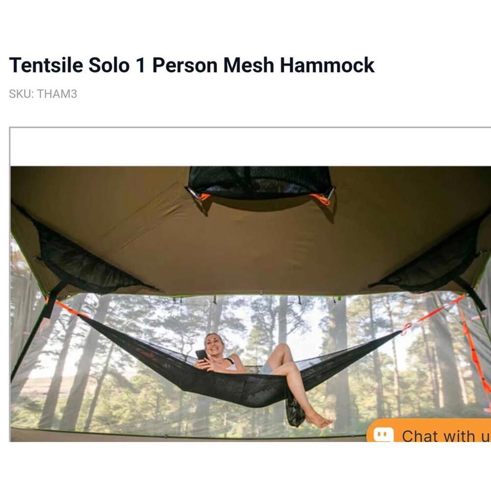 Tentsile Solo 1-Person Hammock, Lightweight Camping Hammock